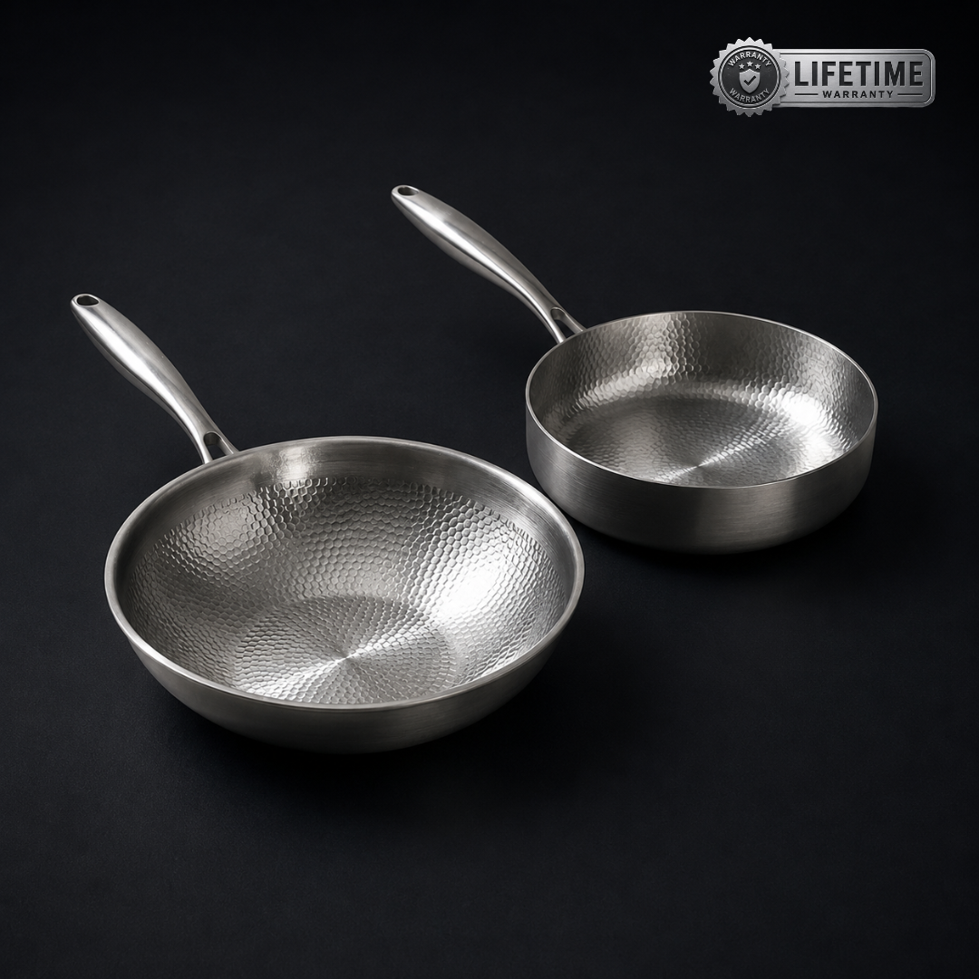 Titanium Wok & Fry Pan Bundle